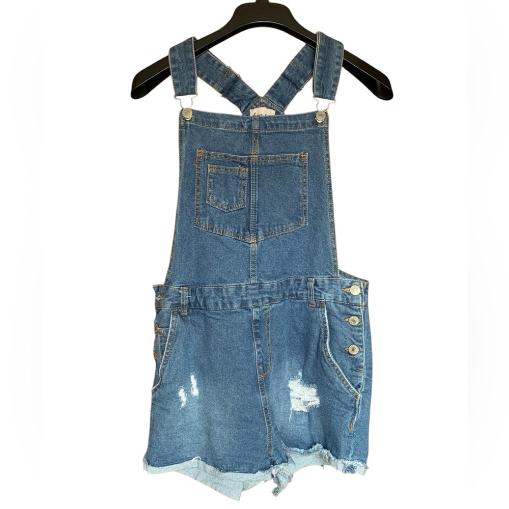 Love Tree Denim Short Overalls